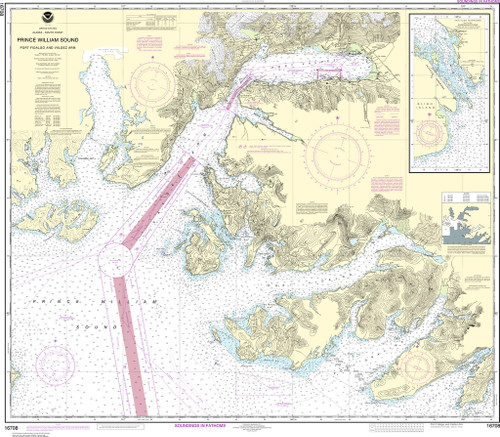 NOAA Chart 16708–Prince William Sound-Port Fidalgo and Valdez Arm;Tatitlek Narrows