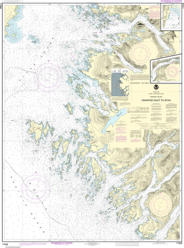NOAA Chart 17326–Crawfish Inlet to Sitka, Baranof I.;Sawmill Cove