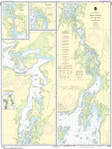 NOAA Chart 17372–Keku Strait-Monte Carlo Island to Entrance Island;The Summit;Devils Elbow