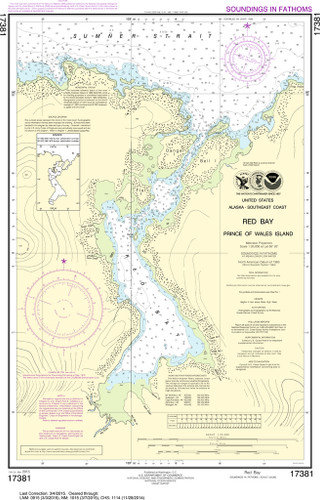 NOAA Chart 17381–Red Bay, Prince of Wales Island