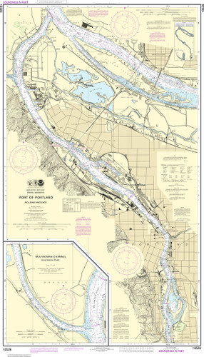 NOAA Chart 18526–Port of Portland, Including Vancouver;Multnomah Channel-southern part