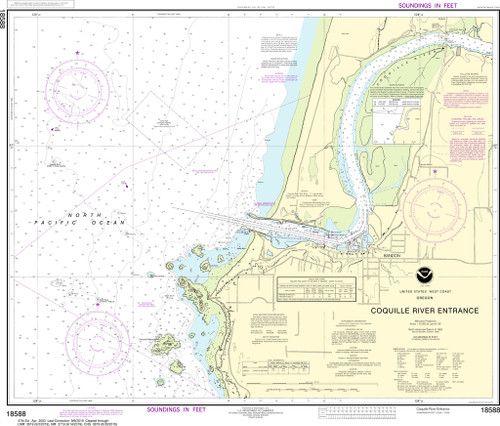 NOAA Chart 18588–Coquille River Entrance