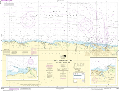 NOAA Chart 25668–North Coast of Puerto Rico Punta Penon to Punta Vacia Talega;Puerto Arecibo;Puerto Palmas Altas