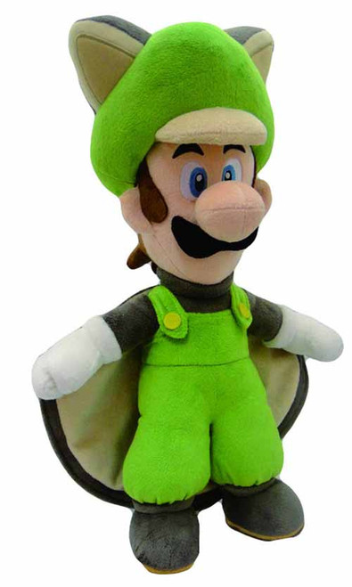 Super Mario Bros Flying Squirrel Luigi 15in Plush--Nintendo -- DEC131904