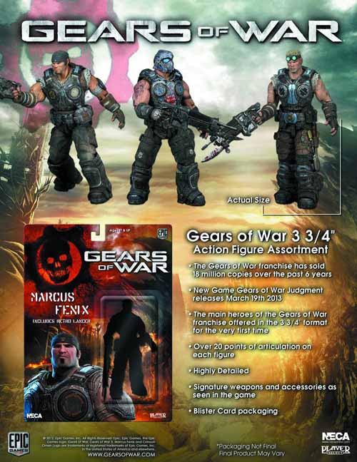 Gears of War 3-3/4 In Action Figure assortment -- FEB131640 Gears of War 3-3/4 In Action Figure assortment -- FEB131640