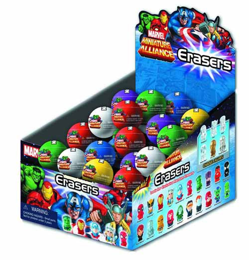 Marvel Heroes Erasers Blind Egg Dsp Assortment -- MAR132204