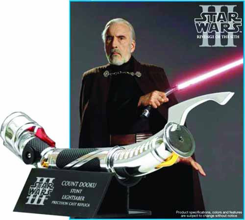 Star Wars ROTS Ep III Count Dooku Stunt Lightsaber Replica -- JAN121843