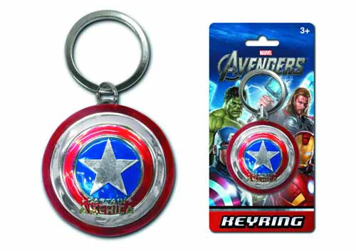 Avengers Captain America Shield Pewter Keyring -- Avengers -- NOV132319 Avengers Captain America Shield Pewter Keyring -- Avengers -- NOV132319
