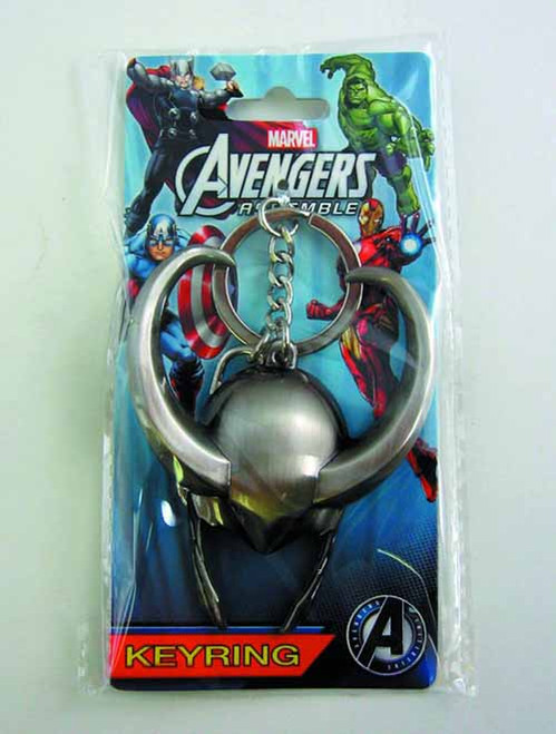 Loki Helmet Symbol Pewter Keyring -- Marvel Comics -- NOV132338