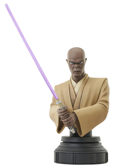 Star Wars Clone Wars Mace Windu Animated Bust Gentle Giant DEC222082 STL257620 Star Wars Clone Wars Mace Windu Animated Bust Gentle Giant DEC222082 STL257620