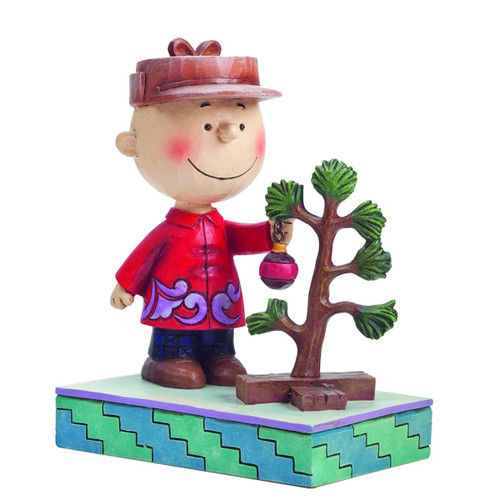 Peanuts Traditions Charlie Brown with Christmas Tree Figure -- SEP142553