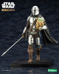 Mandalorian and Grogu with Beskar Staff ARTFX PVC Statue (FEB228629)