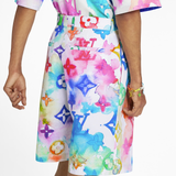 Multicolor Watercolor Skater Pants