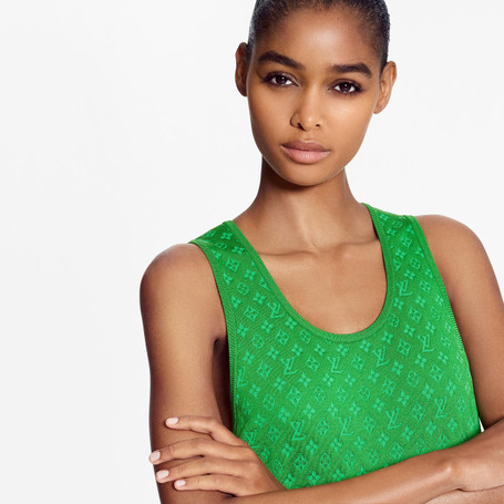 Green Screen Straight-cut Dress