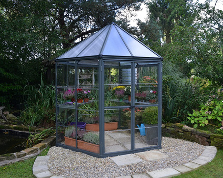 HG6005 Oasis Greenhouse, 10' x 12' x 9', Gray