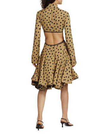 Polka Dot Cutout Shirt Dress Polka Dot Cutout Shirt Dress