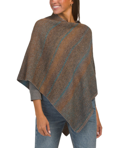 Made In Italy Textured Poncho