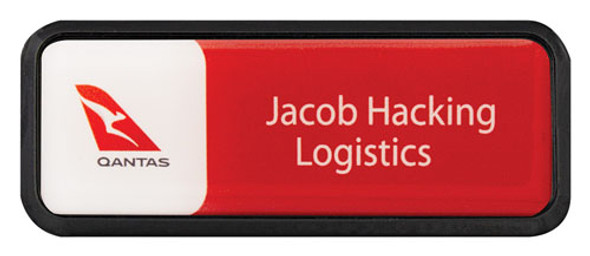 Black Standard Name Badge - Colour Print