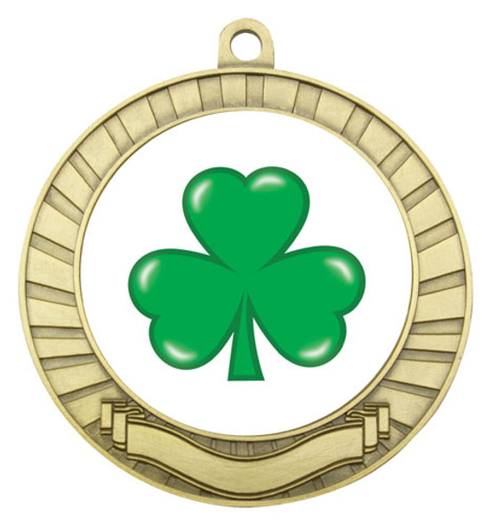 Irish Shamrock Medal Gold