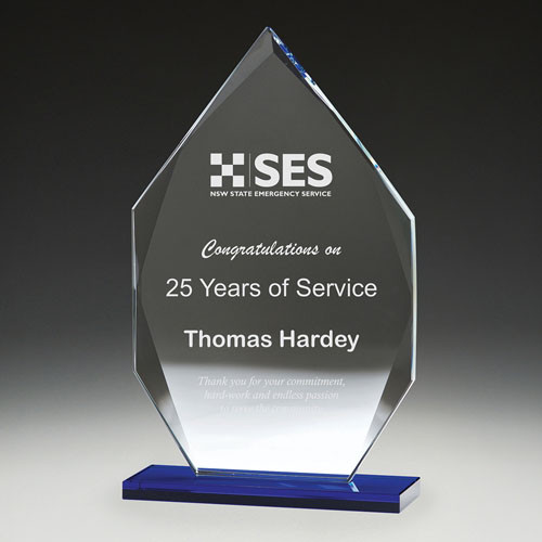 Glass Blue Arrowhead