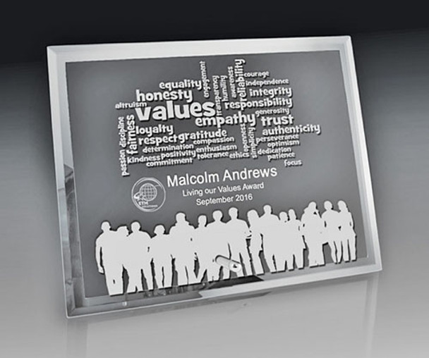 Mirror Edged Clear Glass-Rectangle Landscape