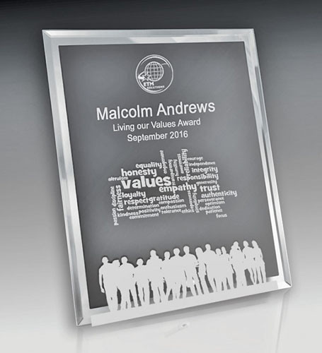 Mirror Edged Clear Glass-Rectangle Portrait