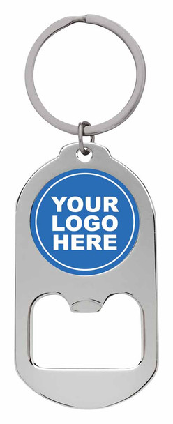 Keychain Metal 25mm Insert with Bottle Opener