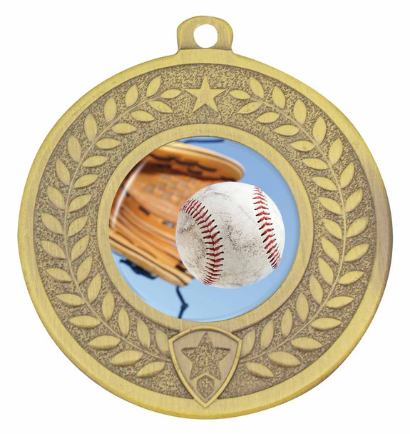 Distinction Baseball Medal Gold