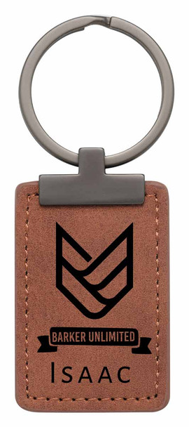 Keychain Rawhide with Gun Metal Trim