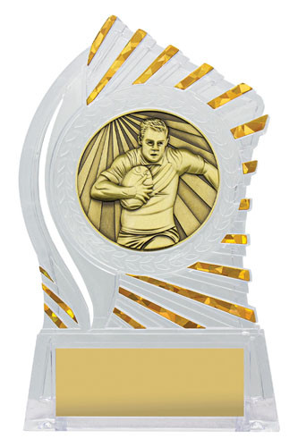 Solar Acrylic Trophy - Rugby Male