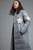 "APPLICATION IN THE FORM OF STARS MADE OF FUR" Grey quilted Coat with synthetic insulation SEVEN LAB