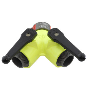 HIGH VISIBILITY 1 1/2" FEMALE INLET X 2 1 1/2" MALE OUTLETS WYE VALVE MODEL # WV15 HIGH VIZ®