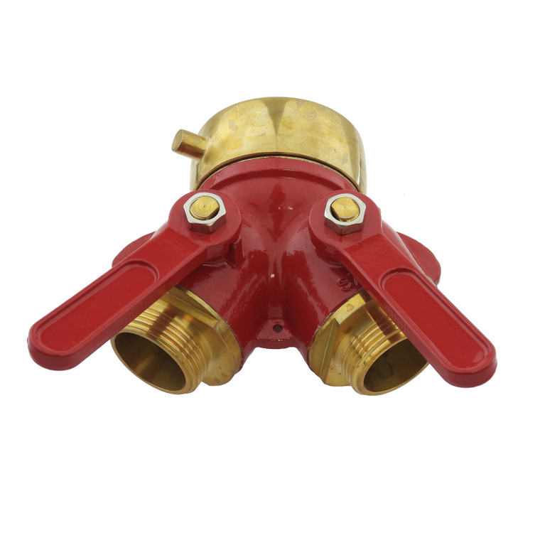 Brass 2 1/2" Female Inlet with 2 X 1 1/2" Male Outlets MODEL # WV2515Brass
