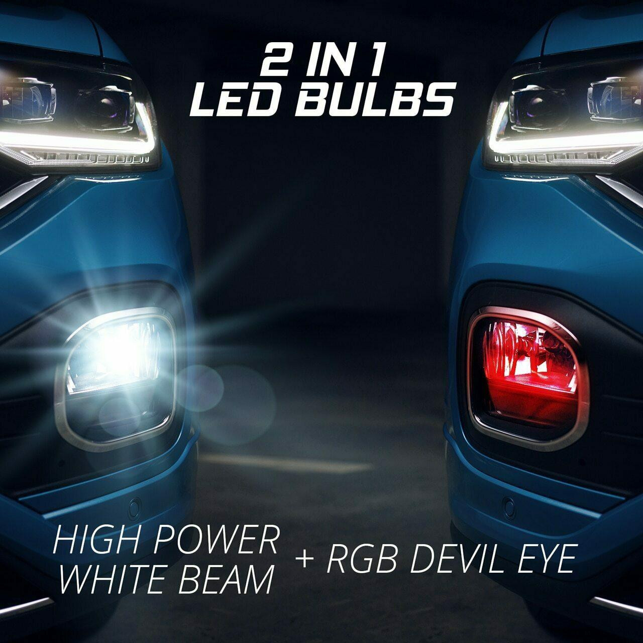 H1 XKGlow LED Bulbs w/ Devil Eye