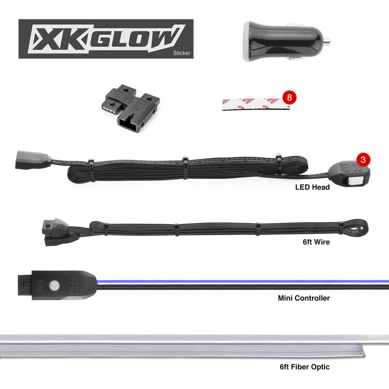 XKGlow RGB LED Fiber Optic Light