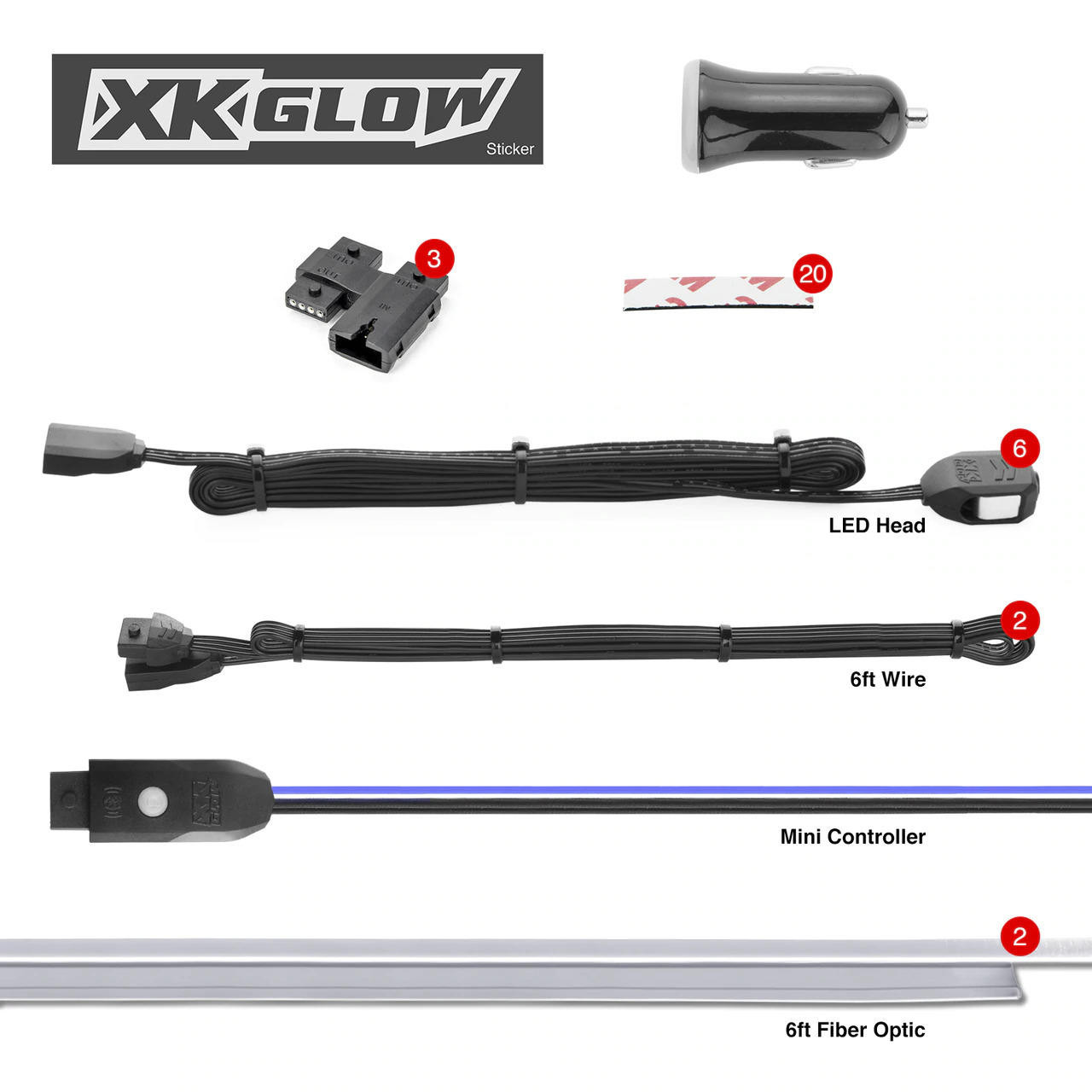 Y XKGlow RGB LED Fiber Optic Light