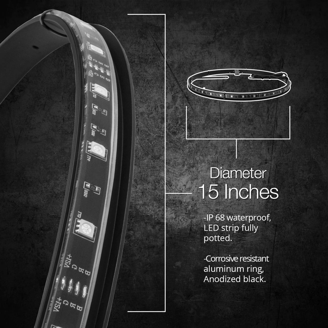 XKGlow Bluetooth LED Wheel Lights