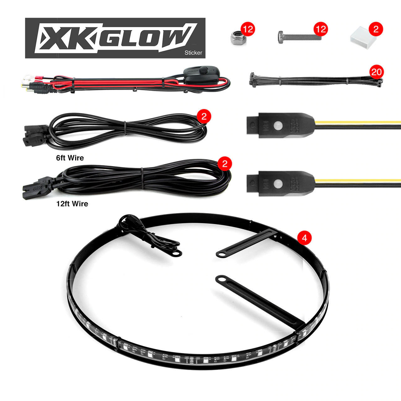 タイタン XKGlow Bluetooth LED Wheel Lights