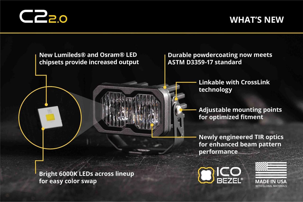 Diode Dynamics C2 2.0 SAE/DOT White Sport LED Light Pod
