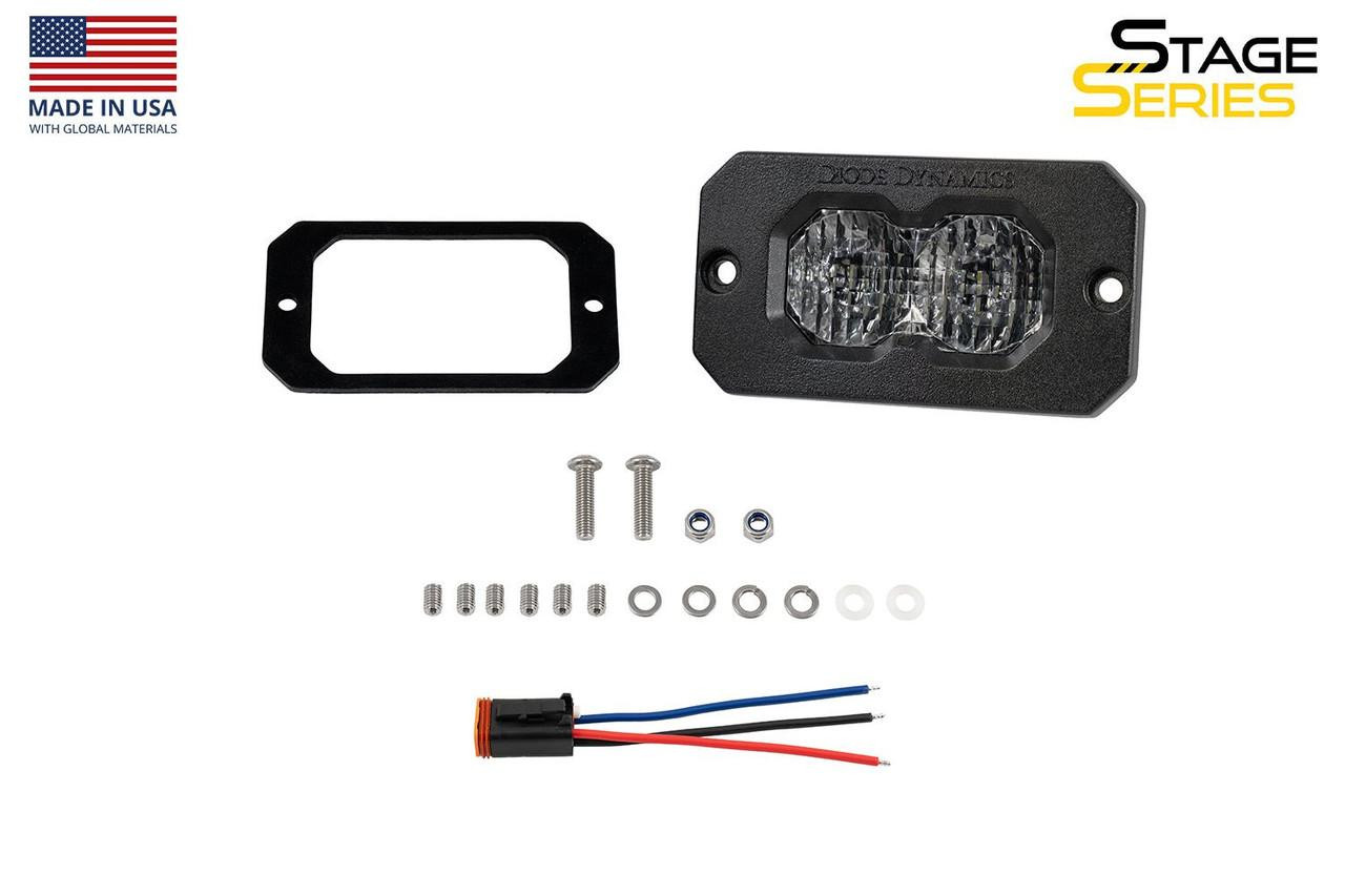 malive Diode Dynamics C2 2.0 SAE/DOT White Sport Flush Mount LED Light Pod