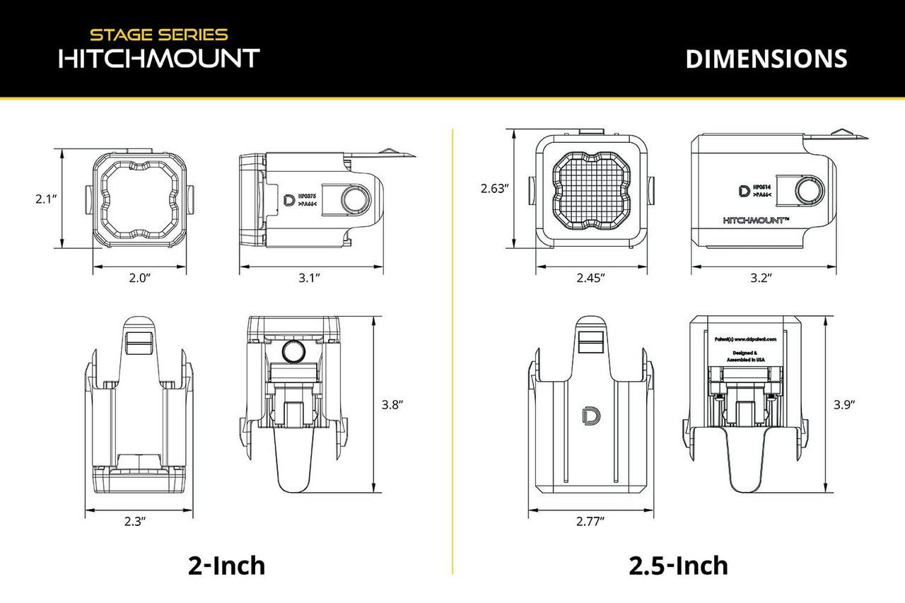 2021-2025 Ford Bronco | Diode Dynamics HitchMount LED Pod Reverse Kit