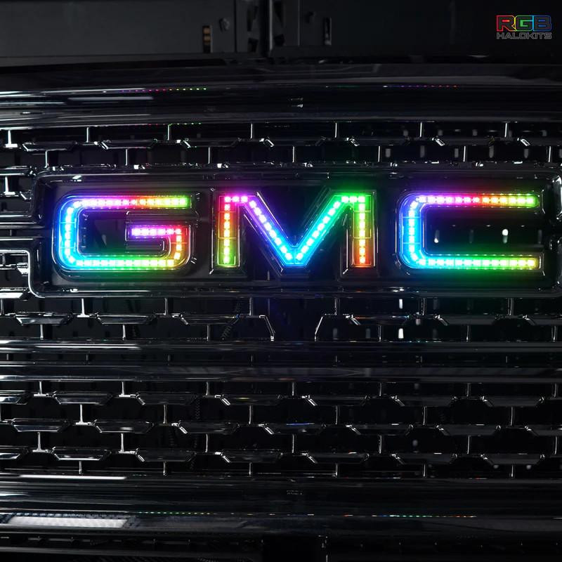 GMC RGB Halo Kits Illuminated LED Grille Badge