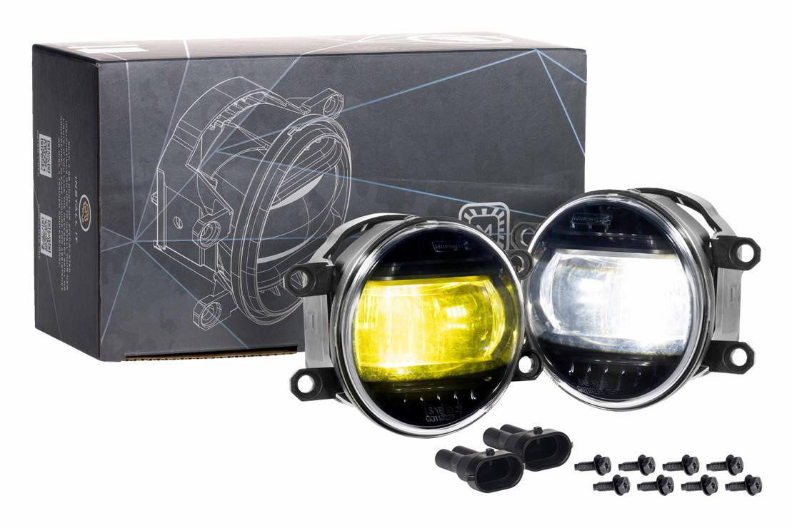 Fog Light Kit For 2006-2008 Toyota RAV4 | Complete With Switch, Wiring Harness & Relay | Clear Lens, Black Housing