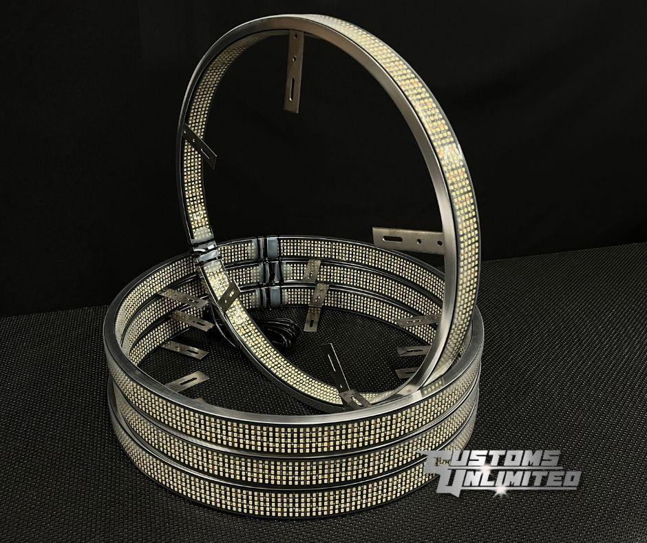 Customs Unlimited 10 Row White LED Wheel Lights