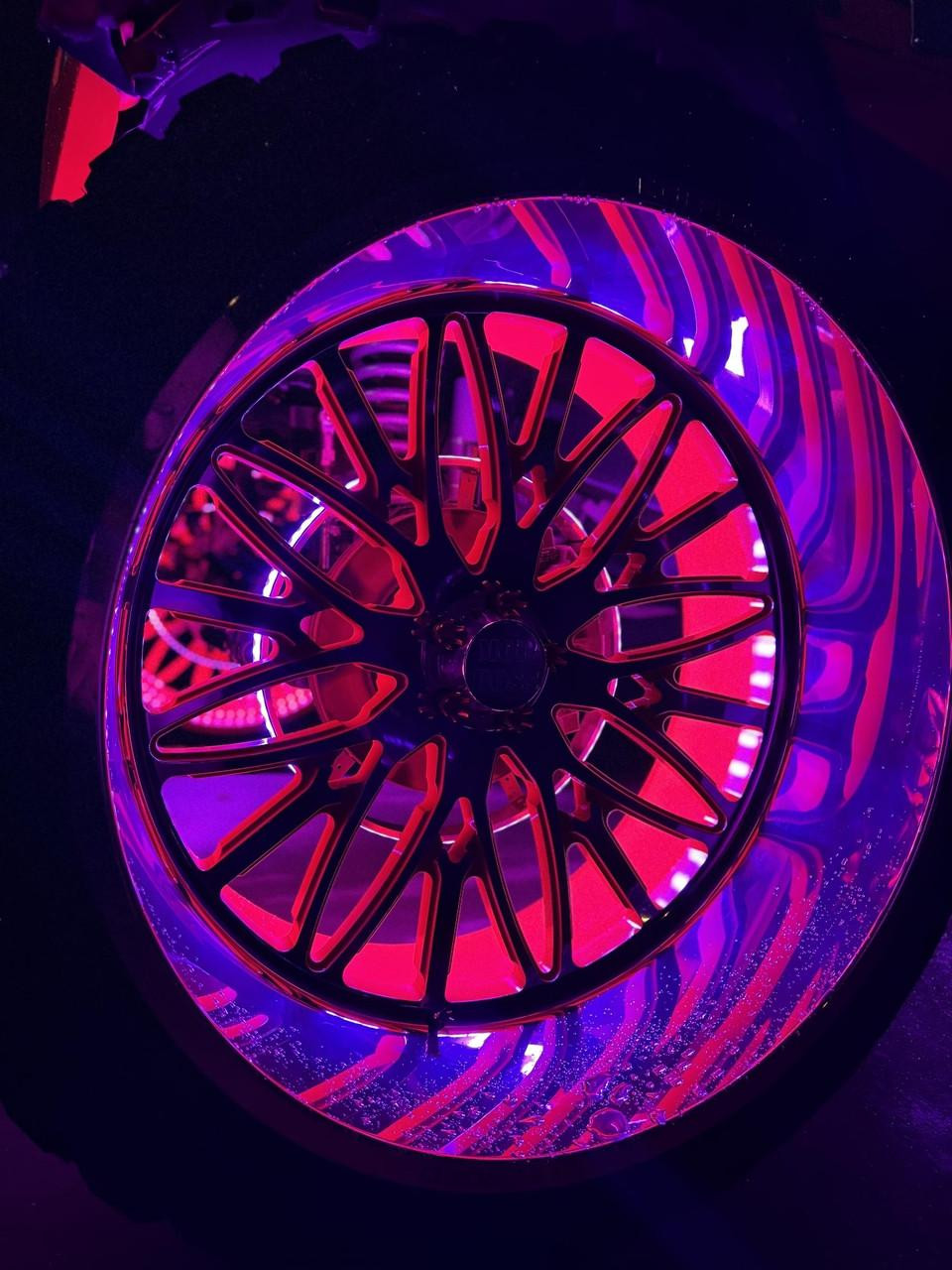 ソル Customs Unlimited Quad Row RGB+W LED Wheel Lights
