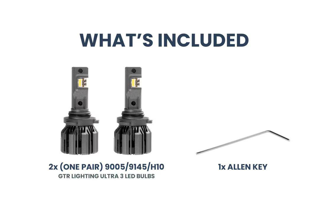 H10 / 9145 GTR Lighting Ultra 3 LED Bulbs