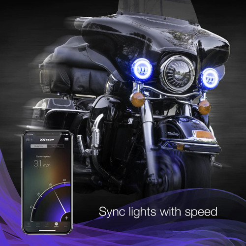 XKGLOW XKGlow 4.5 RGB LED Driving Lights For Motorcycle