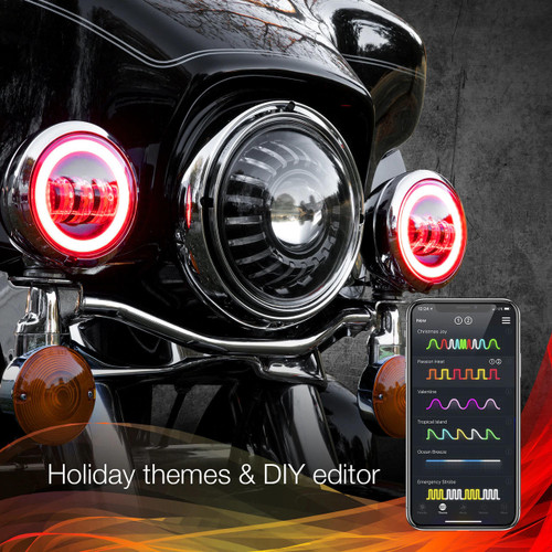 XKGLOW XKGlow 4.5 RGB LED Driving Lights For Motorcycle