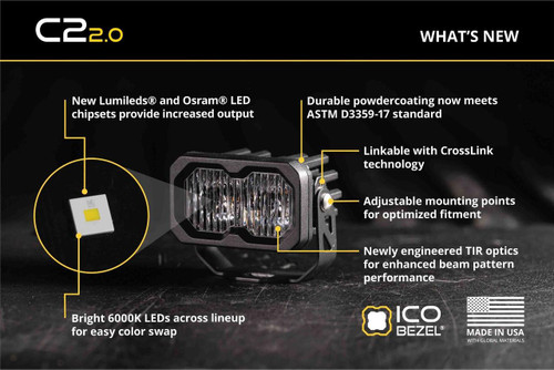  Diode Dynamics C2 2.0 SAE/DOT White Pro LED Light Pod 