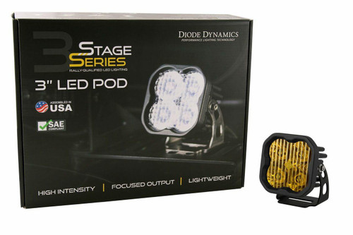 Diode Dynamics Diode Dynamics Stage Series 3 SAE/DOT Yellow Max LED Light Pod